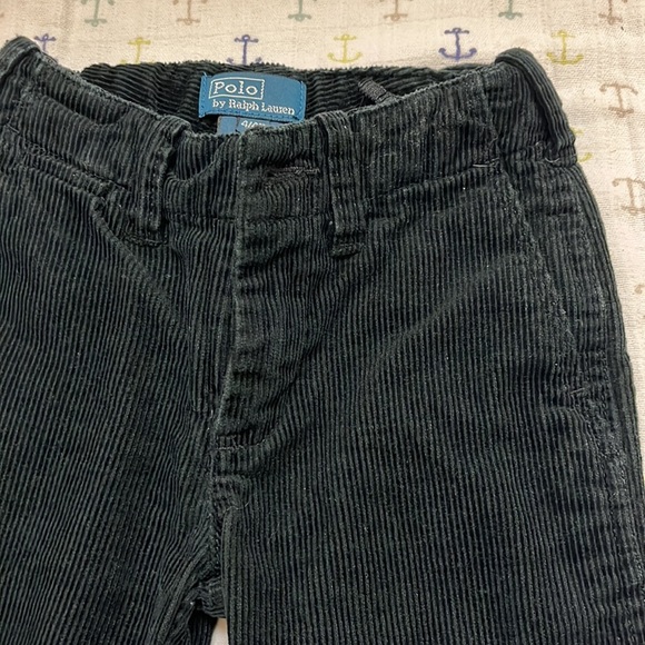 Polo boys 4T black corduroy pants. Cotton lined. Zip fly and button closure. EUC - Picture 2 of 5